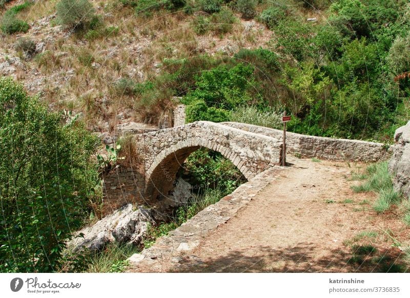 A medieval bridge in campania, italy cilento Auso river trekking ruins stone ancient nature outdoors tourism travel national park apennines historic landscape