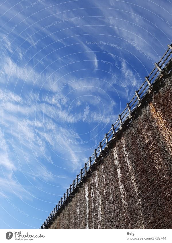 Spring clouds above the graduation house | Architecture and nature Saltworks Manmade structures Blackthorn salt water Trickle Handrail Sky Clouds Exterior shot