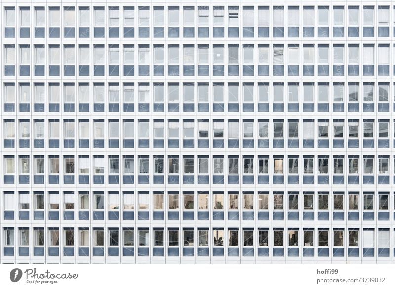 monotone facade with windows Venetian blinds Window Window pane Facade High-rise built Symmetry Abstract Arrangement Modern Architecture Design Bank building