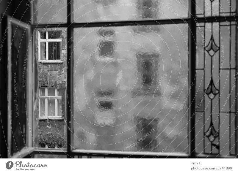 Window to the courtyard Berlin Backyard House (Residential Structure) Facade Town Deserted Downtown Old building Day Exterior shot Period apartment Courtyard