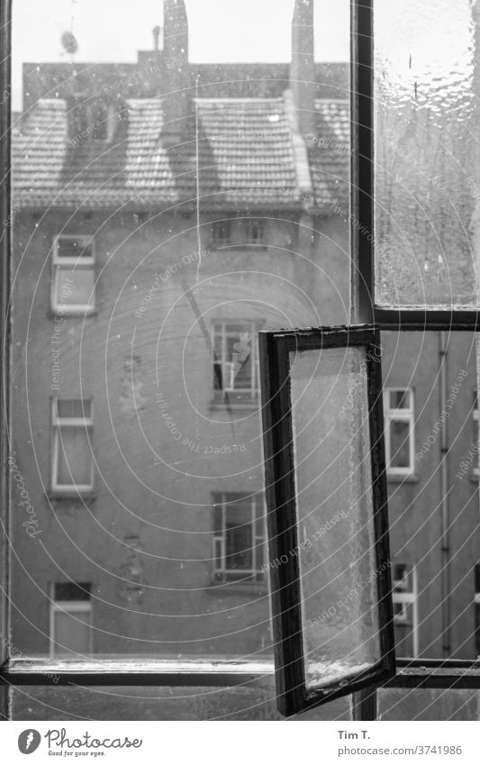 Window to the courtyard Berlin Architecture House (Residential Structure) Facade built Town Deserted Capital city Downtown Day Decline Old building Past