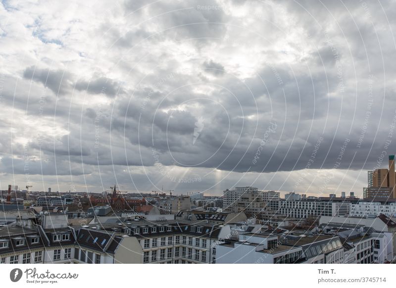 The sky over Berlin Sky Clouds Architecture House (Residential Structure) Germany Capital city Downtown City Skyline Downtown Berlin Copy Space Modern High-rise