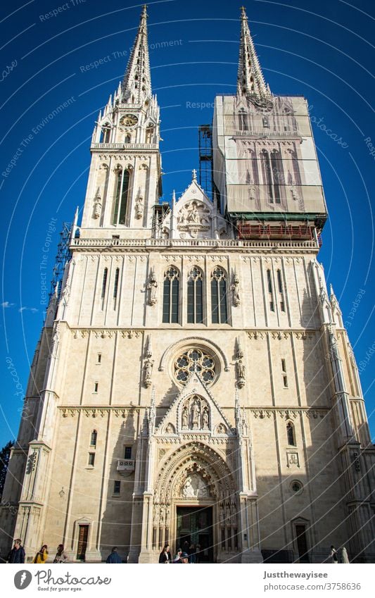 The Zagreb Cathedral Croatia Church Religion and faith Dome Architecture Tourist Attraction Landmark Manmade structures Building Tourism Vacation & Travel