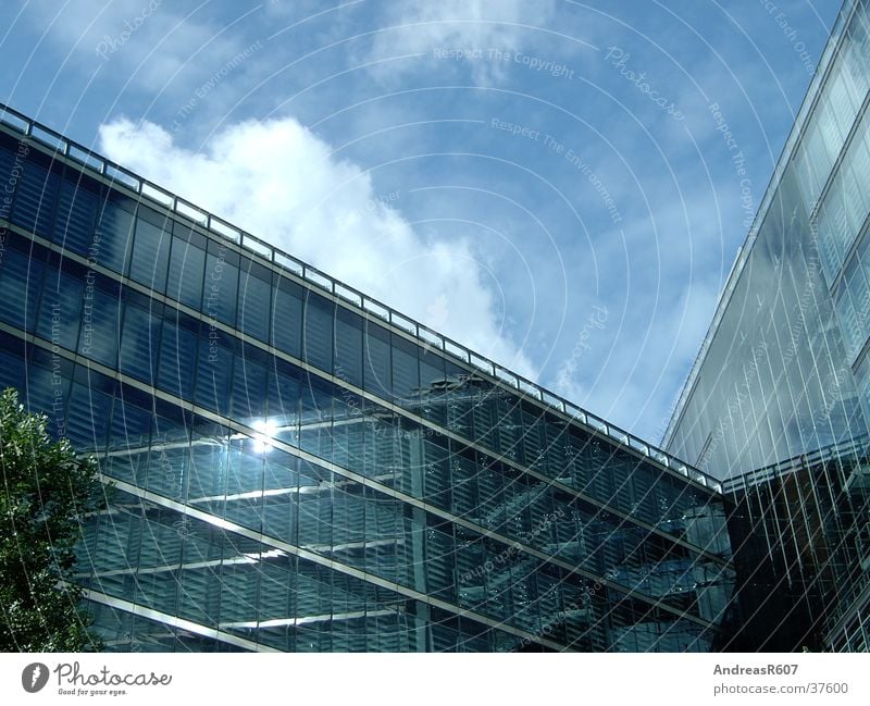 Glass facade Sonycenter Glas facade Sony Center Berlin House (Residential Structure) Reflection Potsdamer Platz Architecture Sky