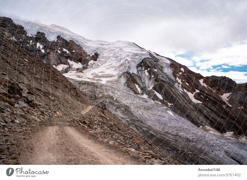 View of high mountains with rocks and ice landscape in Switzerland Fantastic Alps Europe europe sky blue switzerland snow swiss alps peak white alpine