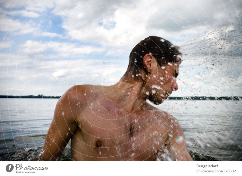 Shake your hair Life Leisure and hobbies Vacation & Travel Tourism Trip Freedom Summer Summer vacation Sun Sunbathing Swimming & Bathing Dive Human being