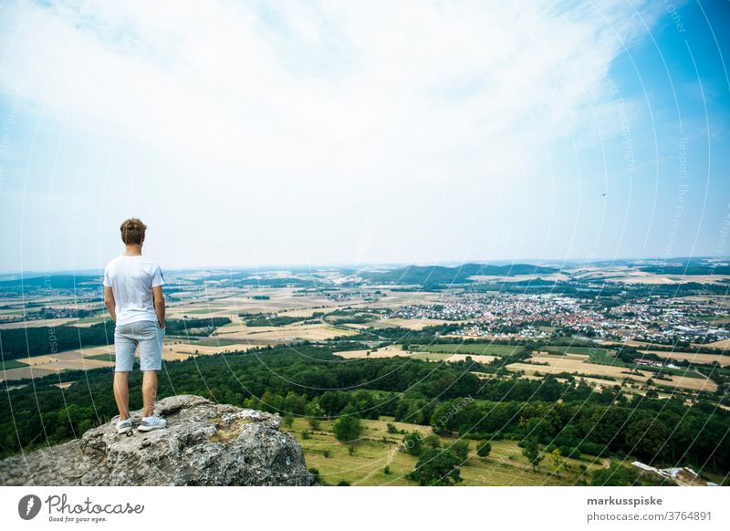 View from the Staffelberg Staffelberg Chapel Upper Franconia Upper Main garden of worship staggered mountain bad staffelstein cult site customs religion