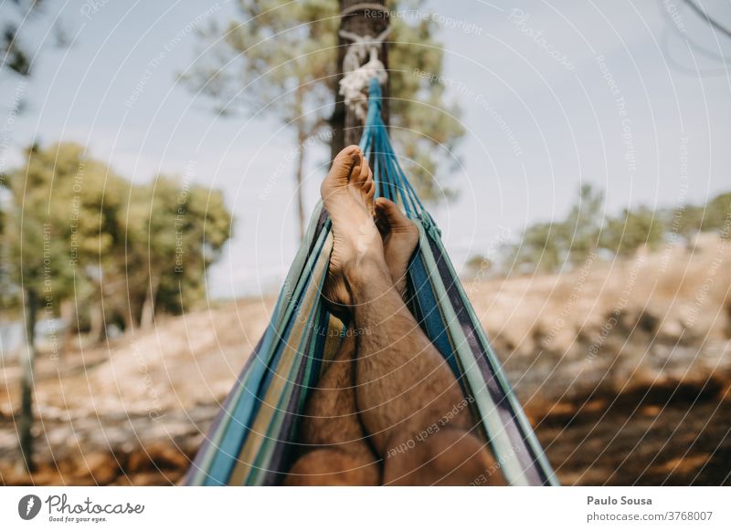 Relaxing on the hammock Hammock Relaxation Leisure and hobbies relax nature lying Lifestyle holiday Day Tree Colour photo Exterior shot Vacation & Travel Summer