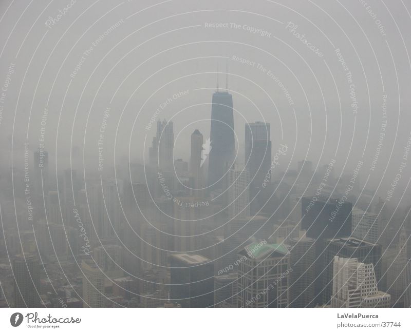 Chicago Sears Tower High-rise Fog Illinois