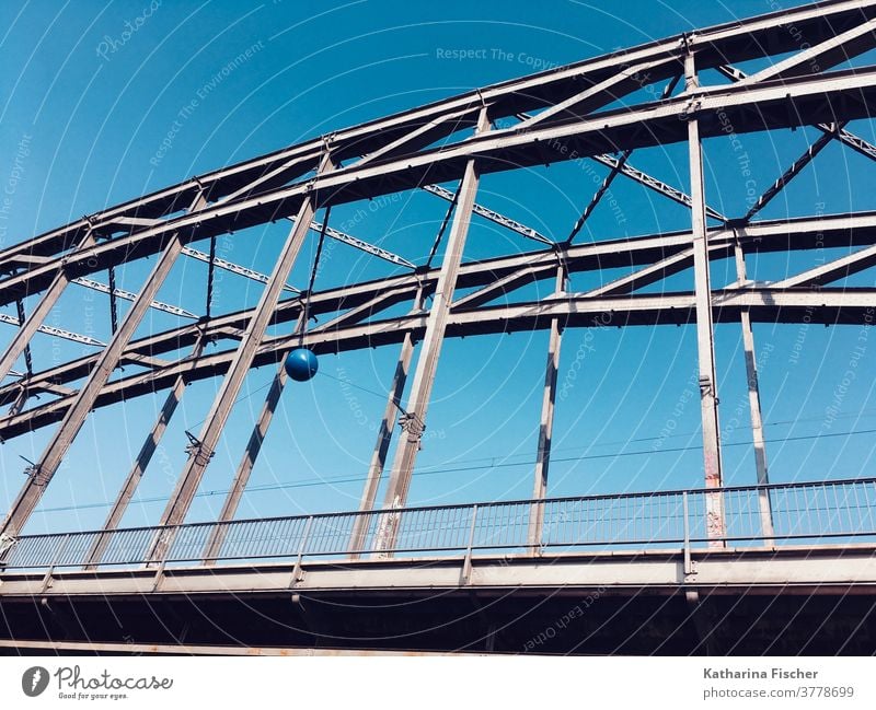 Bridge City of Frankfurt am Main bridge Architecture Blue Sky Exterior shot Colour photo Deserted Manmade structures Day Town Beautiful weather