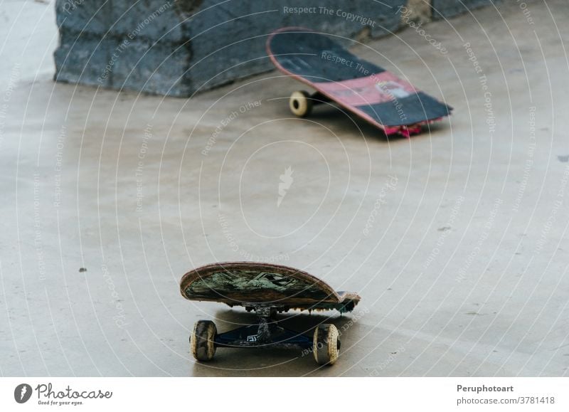 Broken skateboard broken skateboarding black sports background white wood extreme beautiful design street concrete abandoned sidewalk pittsburgh young park