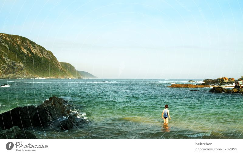 wanderlust tranquillity silent Infancy Child Waves Son Far-off places Adventure Trip Tourism Vacation & Travel Freedom Boy (child) Nature Landscape coast Beach