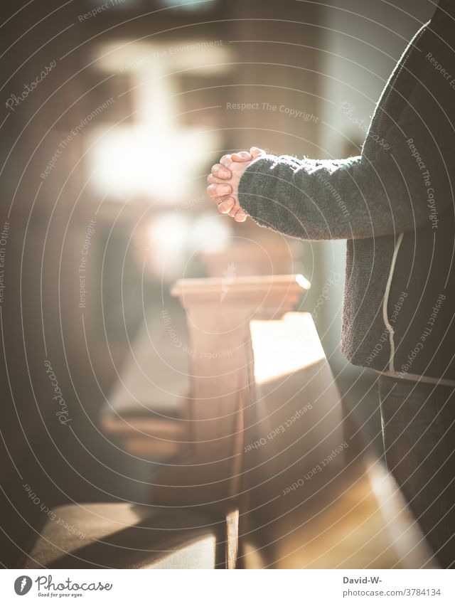 praying woman in church Religion and faith Church hands Folded Woman Hope God Prayer Catholic Spirituality Poverty Grief