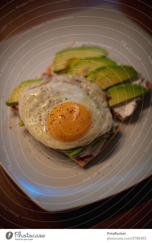 #A# Breakfast with egg and avocado Food Nutrition Vegetarian diet Egg Avocado Colour photo Organic produce Healthy Healthy Eating Diet Food photograph