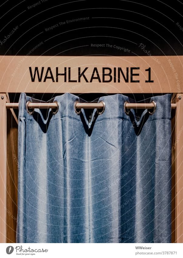 The choice is yours! Voice Select voting booth secret Individual Closed Drape Curtain wooden cabin Elections Voting decide voters President Party Government