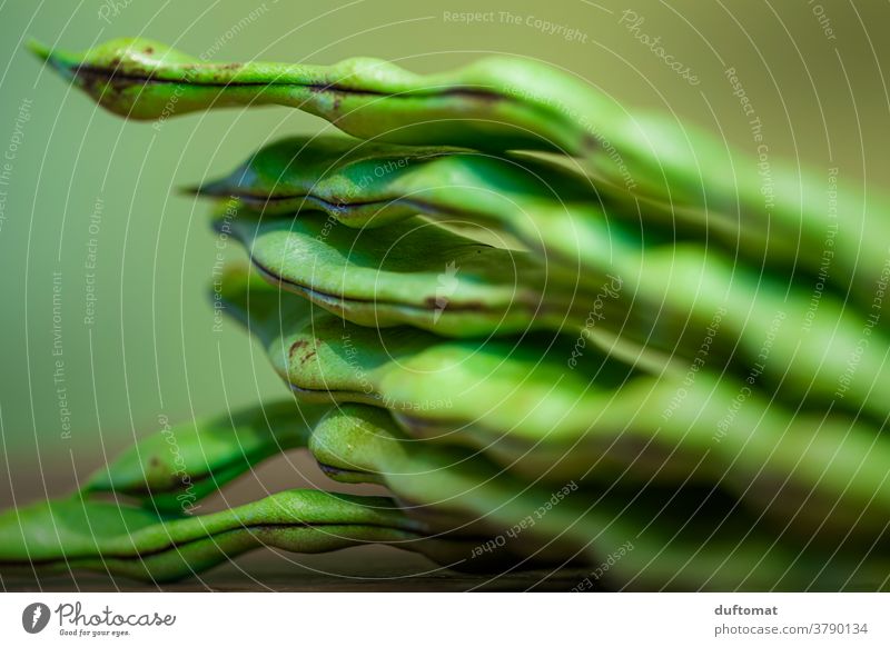 Macro photo of stacked green beans Bean runner beans Green Nutrition Stack Macro (Extreme close-up) Structures and shapes structure Vegetarian diet Vegan diet