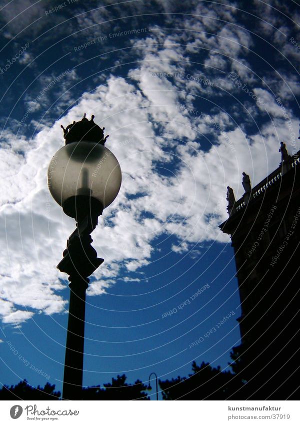 Brighten the night Street lighting Light Clouds Vienna Architecture