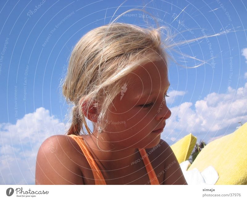 summer fun Child Summer Beach Good mood Blonde Woman