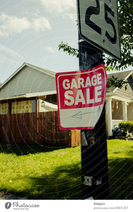 Garage Sale sale local garage summer color red vintage