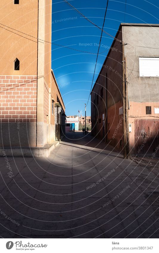 In transit in Morocco Town houses Journey through House (Residential Structure) Building Colour photo Architecture Facade Deserted Wall (building)