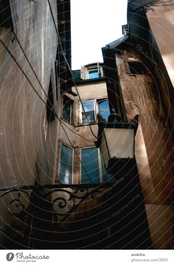 backyard Backyard Decline Portugal Old Dark Brown Lisbon Architecture