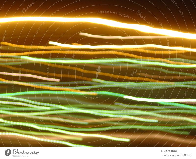 light paths Dark Long exposure Light Line Bright Railroad Colour Multicoloured