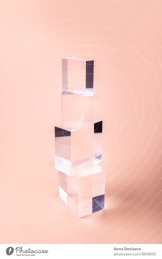 Acrylic Solid Display Block Blocks Shop Windows empty podium pedestal display geometric shape shelf product mockup geometric stand for cosmetics Tiny stage