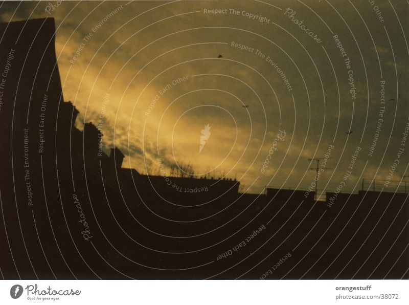 scenery Night Twilight Vienna Light Black Set Architecture Sky community building Shadow Silhouette