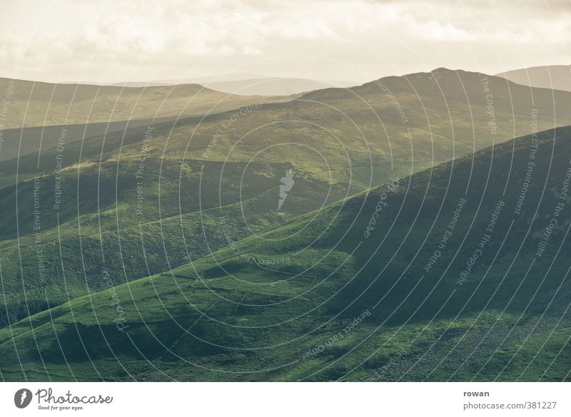 mountains Nature Landscape Forest Hill Mountain Green Vantage point Far-off places Ireland Sunlight Hiking Mountain hiking Colour photo Exterior shot Deserted