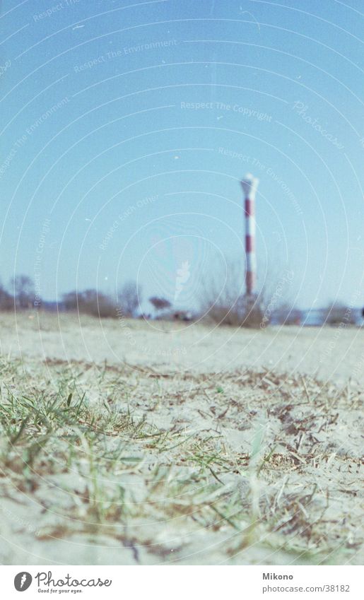 Elbe beach Elbstrand Lighthouse Bushes Grass Hamburg blurriness of the edges