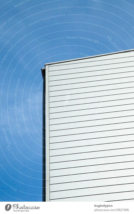 House with metal facade in front of a blue sky with light veil clouds Building Metal Industry Industrial area Aluminium Facade Architecture Manmade structures