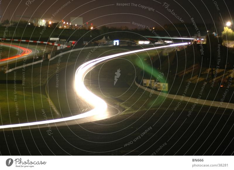 33rd ADAC Zurich 24 hours race Nürburgring Night Long exposure Automobile breakdown service Motorsports 24h hairpin bend Circle Turnaround