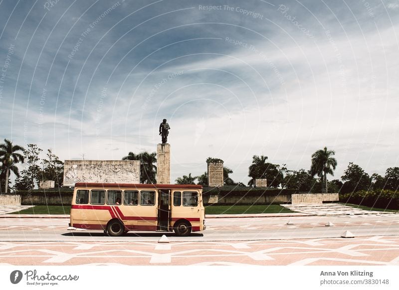 Monumento Memorial Che Guevara che guevara Mausoleum memorial Cuba Santa Clara Retro Bus Soldier Communism Latin America Central America palms Places Statue