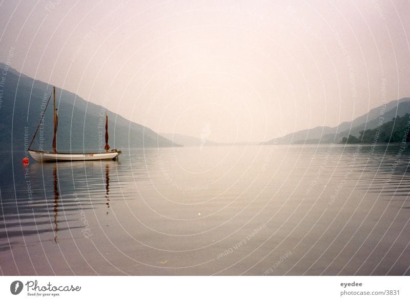 Highlands Lake Watercraft Scotland Mountain Rain