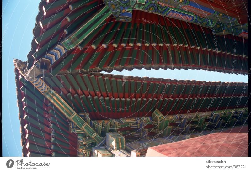 rooftops China Temple Pagoda Roof Beijing Buddhism Architecture Llama