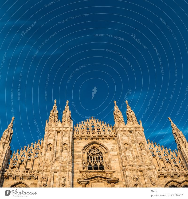 Sunset view of Milan Duomo Cathedral milan duomo sunset milano cathedral temple piazza italy church gothic city evening sunrise art architecture old building