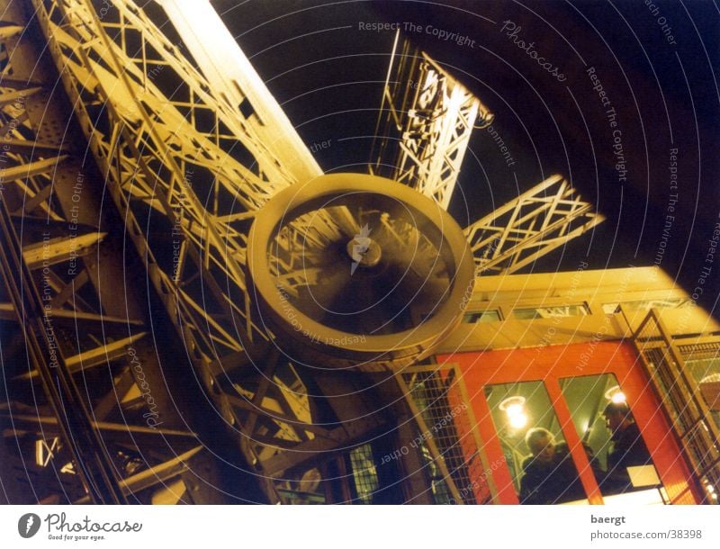 Eiffel Tower I Paris Night Light France Elevator Architecture