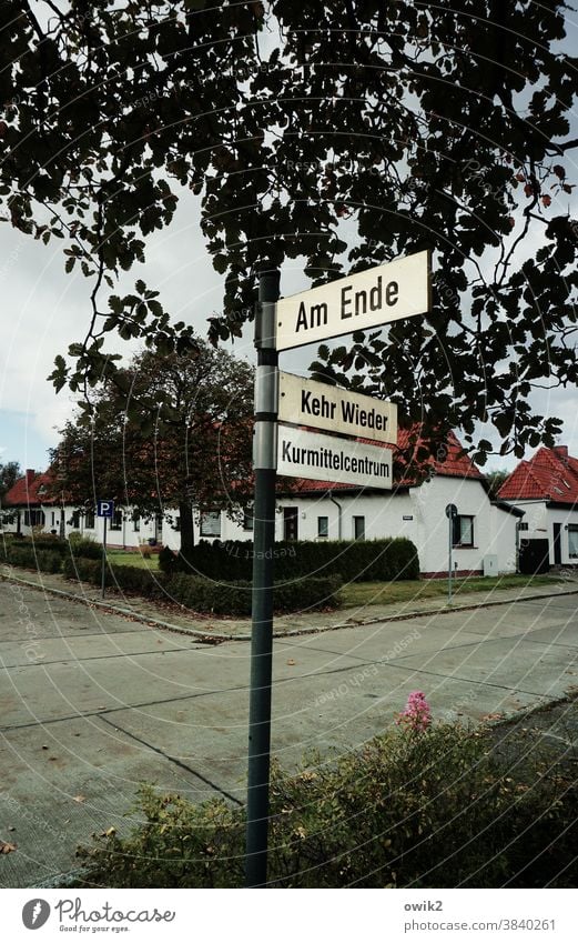 For revenants Road sign street sign Street Lettering Characters Letters (alphabet) Side road Signs and labeling Exterior shot Signage Town Transport