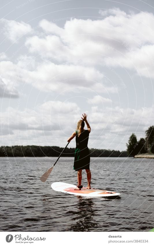 SUP summer III Vacation & Travel Summer Trip Happiness Joy Harmonious Leisure and hobbies Adventure Positive Cute Feminine Joie de vivre (Vitality) Goodness