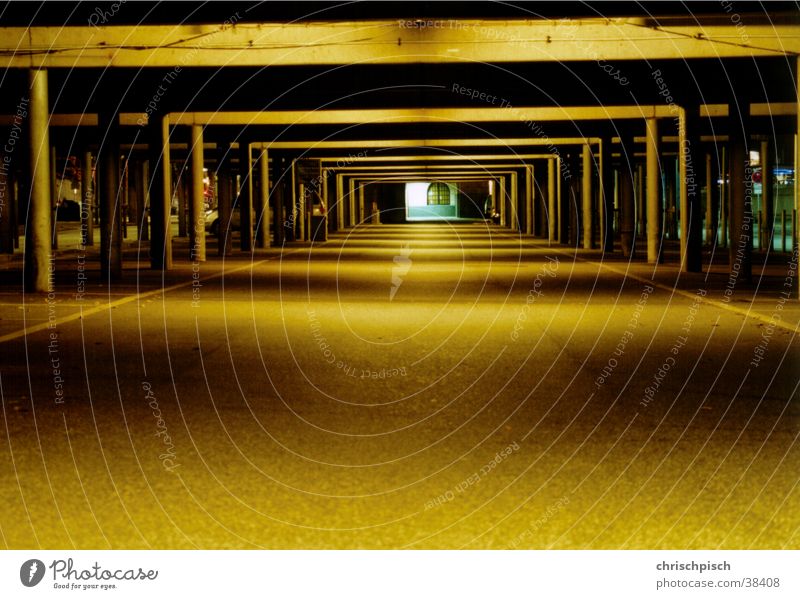 multi-storey car park Parking garage Night Long exposure Tunnel Parking lot Architecture