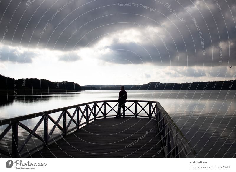 dusk Rügen Lake Schmachter See Vacation & Travel Water Sky Landscape Colour photo Lakeside coast Relaxation Tourism Calm Exterior shot Nature Clouds Idyll