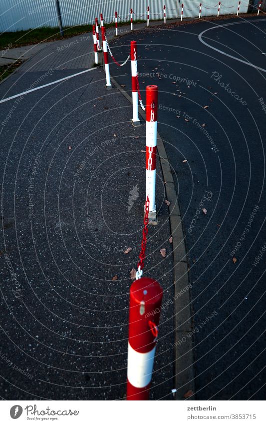 cordon Evening Berlin darkness Airport Airfield Line Deserted Night at night taxiway rush hour Street Tegel Copy Space TXL Transport Chain sabperrung