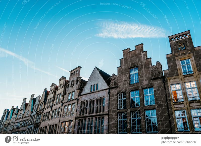 Old Town Cathedral muenster Architecture Building Old town Downtown Facade Window Exterior shot Old building Manmade structures Deserted Past