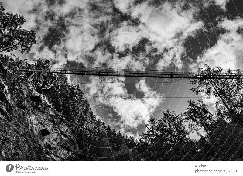 bridge in the sky courage over excursion environment nature travel outdoor icons goals path setting passage wooden way tourism crossing planks footpath trail