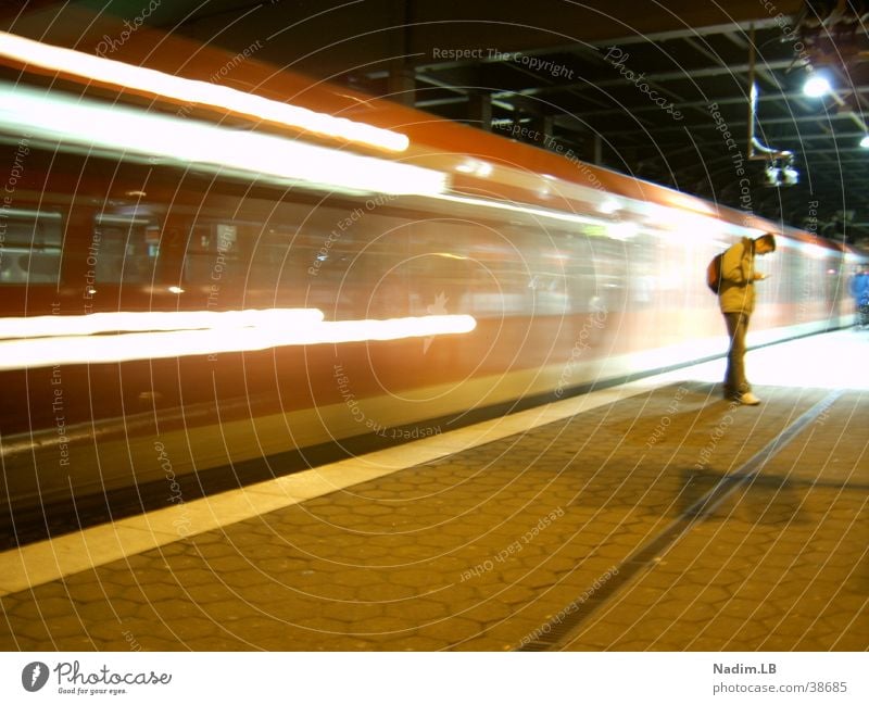 subway Commuter trains Transport Central station long time exposure Railroad Hamburg