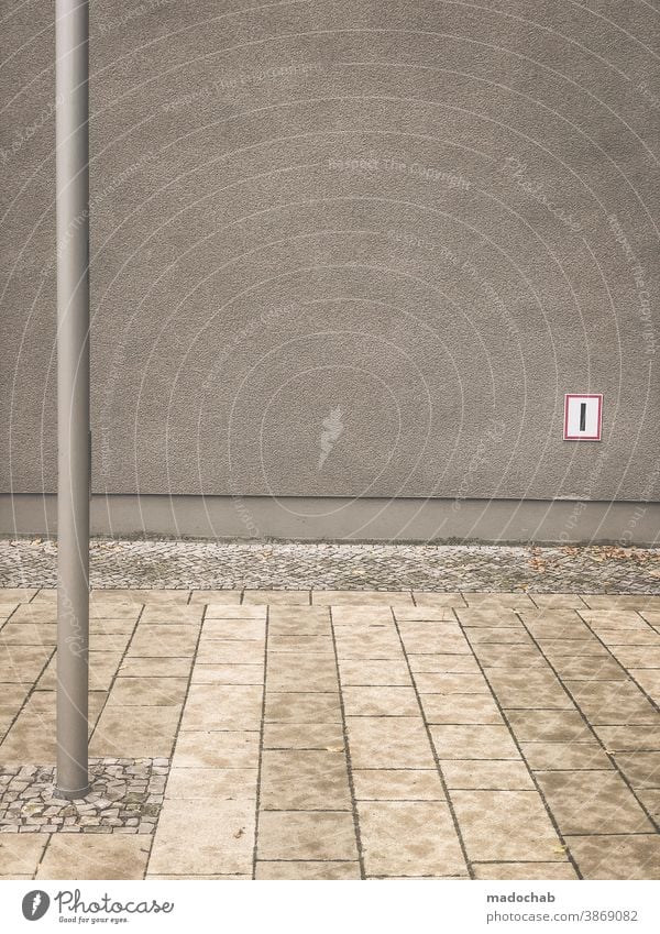 Geometry of tristesse Ground slabs Line structure Pattern stake dash urban Facade Empty Gloomy Surface Abstract Architecture Modern Wall (building) Building