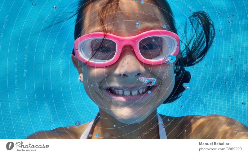 Girl under the water sea underwater deep background blue nature clear sun ocean marine aqua light liquid bottom surface sunlight wave tropical clean diving