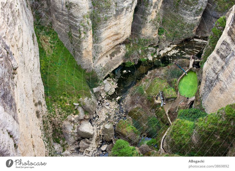 El Tayo River Gorge Landscape in Ronda, Spain gorge ronda cliff rock stream river andalusia andalucia spain nature mountain mountainous europe landmark high