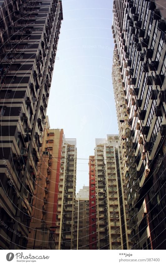 the gorges of mong kok. Mongkok Kowloon Hongkong China Asia Town Skyline Overpopulated High-rise Building Tall Claustrophobia Narrow Canyon Urban canyon