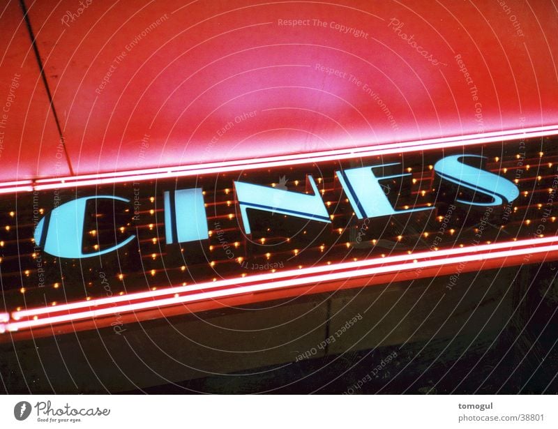 cines Cinema Neon sign Leisure and hobbies movies Film industry